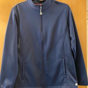 Med couture fleece lined scrub jacket